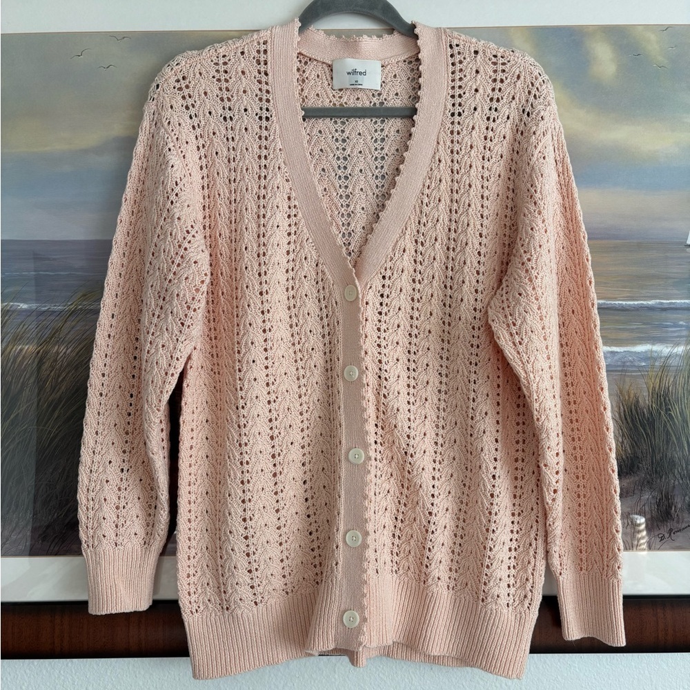 Wilfred Reverence Cardigan Crochet V-Neck, Size XS